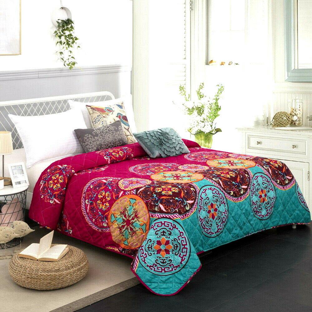 Mandala Oriental Bohemian Queen King Size Bedspread Coverlet 