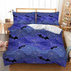 Blue Bat Animal Doona Duvet Quilt Cover Set