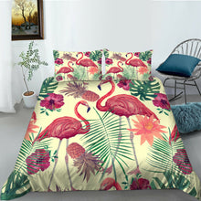 Load image into Gallery viewer, Flamingo Tropical Quilt Cover Set