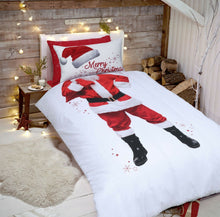 Load image into Gallery viewer, Santa &amp; Mrs. Claus Christmas Reversible Print Quilt Cover Set