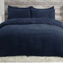 Load image into Gallery viewer, Warm &amp; Cozy Teddy Bear Fleece Queen Quilt Cover