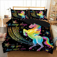 Load image into Gallery viewer, Colorful Unicorn Quilt Cover Set  