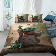 Load image into Gallery viewer, Baby Yoda Star Wars Quilt Cover Set
