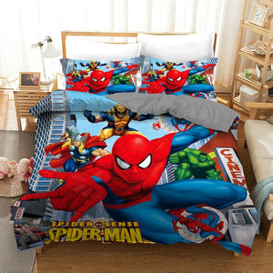 3D Spiderman Quilt Cover Set