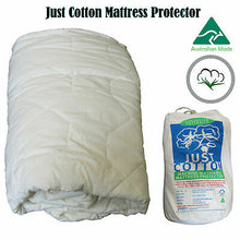 Load image into Gallery viewer, Just Cotton Mattress Protector With Fitted Skirt-Australia Made