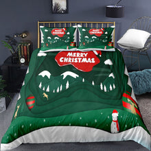 Load image into Gallery viewer, 3D Cheery Christmas Quilt Cover  Set