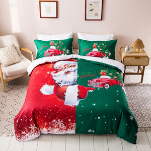 Multicolored Christmas Soft Doona Quilt Cover Set