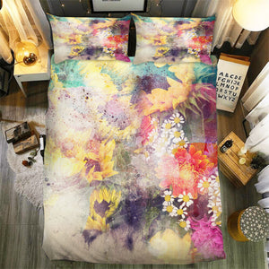 Floral Doona Duvet Quilt Cover Set SIngle Double Queen King Size Bed Pillowcase