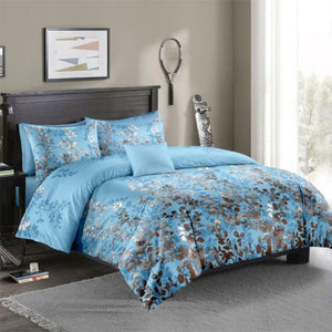 Woods Blue Christmas Quilt Cover Set