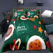 Load image into Gallery viewer, 3D Cheery Christmas Quilt Cover  Set