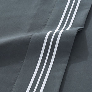 750TC Microfibre Luxury Ultra Soft Embroidered Stripe Sheet Set