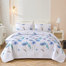 Load image into Gallery viewer, Florals Quilted Coverlet Patchwork Bedspread Queen Size Bedding Comforter Set AU