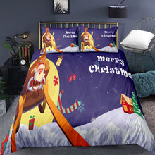 Load image into Gallery viewer, 3D Cheery Christmas Quilt Cover  Set