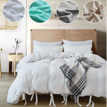 Load image into Gallery viewer, Solid Color Doona Duvet Quilt Cover Set Soft Bedding Queen/King Size Pillowcase