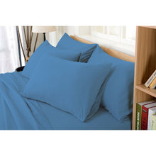 Load image into Gallery viewer, 1000TC Ultra Soft Queen Blue Bed Sheet Set