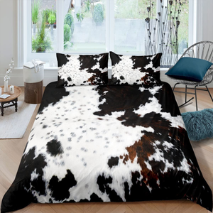 Cow Fur Print Quilt Cover Set