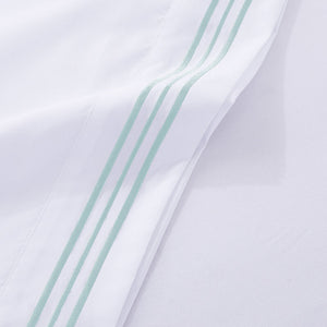 750TC Microfibre Luxury Ultra Soft Embroidered Stripe Sheet Set