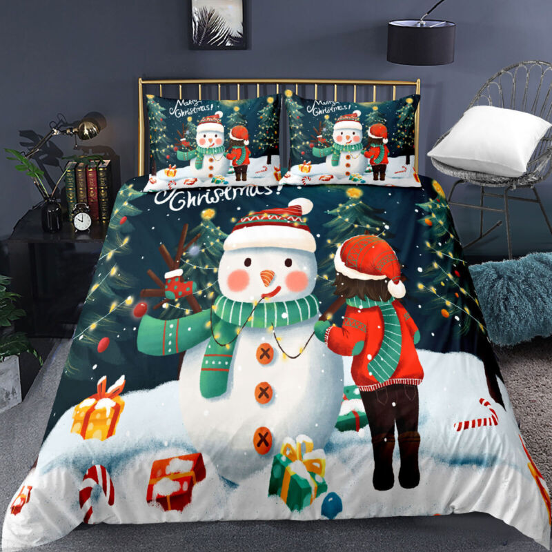 3D Cheery Christmas Quilt Cover  Set