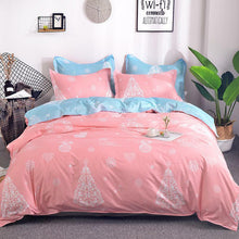 Load image into Gallery viewer, Pink and blue Christmas Quilt Cover Bedding Set