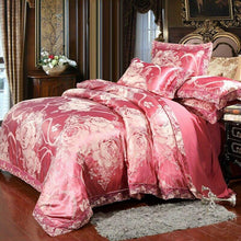 Load image into Gallery viewer, Jacquard Floral Quilt Cover Set